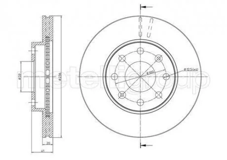 Тормозной диск Metelli 230790C
