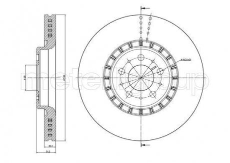 Тормозной диск Metelli 230974C