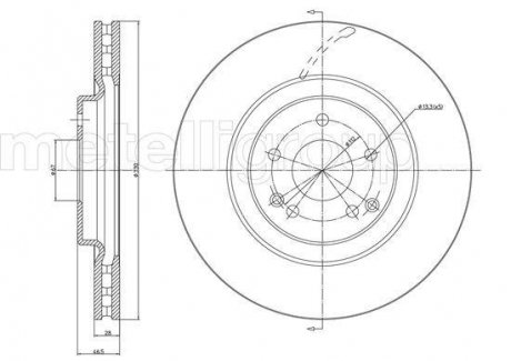 Диск тормознойMERCEDES C W203 05- PRZOD Metelli 231035C