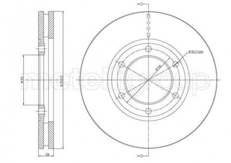 Диск тормознойMAZDA E 97- PRZOD Metelli 231621