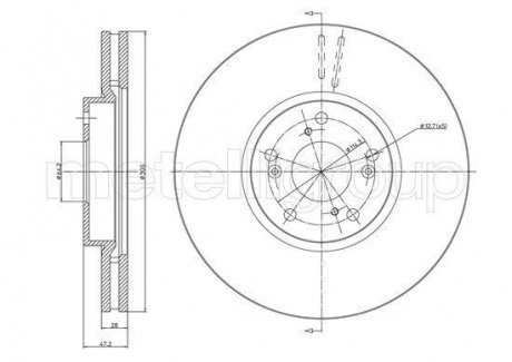 Диск тормознойHONDA ACCORD VII 03- PRZOD Metelli 231686C