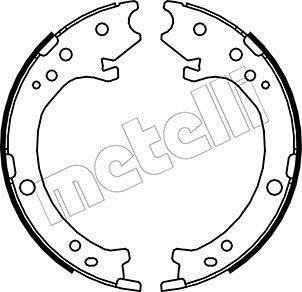 Тормозные колодки ручного тормоза Metelli 530161