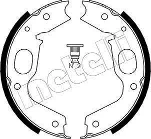Гальмівні колодки ручного гальма Metelli 530264