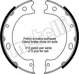 Тормозные колодки ручного тормоза Metelli 530289