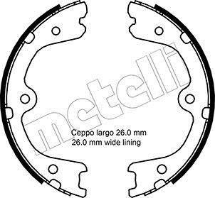 Гальмівні колодки ручного гальма Metelli 530298