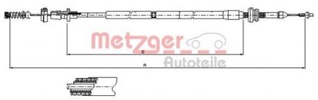 Тросик газа METZGER 100904