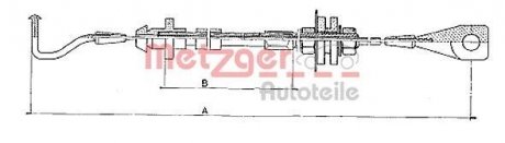 Тросик газу METZGER 10090