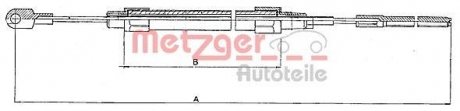 Трос ручного гальма METZGER 104131