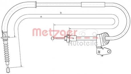 Трос ручного тормоза METZGER 104306