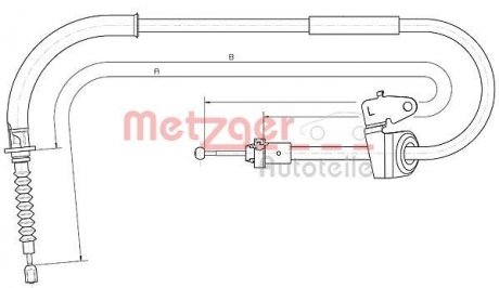 Трос ручного тормоза METZGER 104307