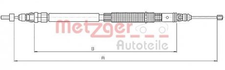 Трос ручного тормоза METZGER 104664