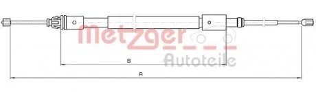 Трос ручного гальма METZGER 104714