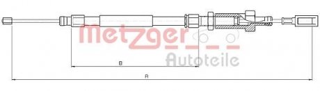 Трос ручного гальма METZGER 104726