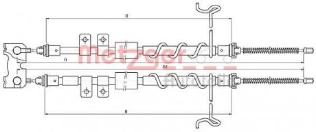 Трос ручного тормоза METZGER 105334