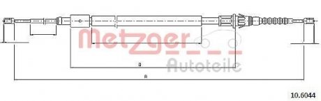 Трос ручного гальма METZGER 106044