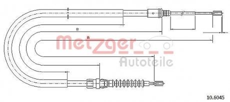 Трос ручного тормоза METZGER 106045 (фото 1)