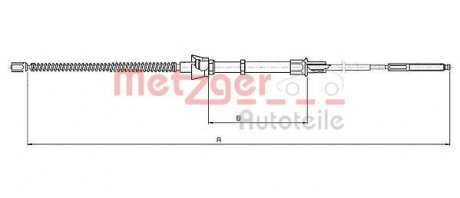 Трос ручного гальма METZGER 107134