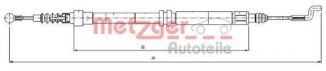 Трос ручного тормоза METZGER 107393