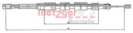 Трос ручного гальма METZGER 10739