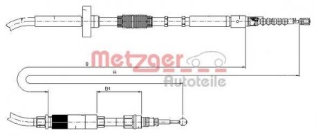 Трос ручного гальма METZGER 107531