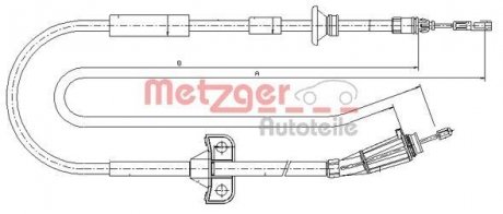 Трос ручного тормоза METZGER 108065