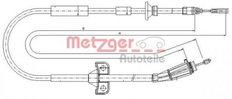 Трос ручного гальма METZGER 108066