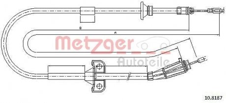 Трос ручного тормоза METZGER 108187