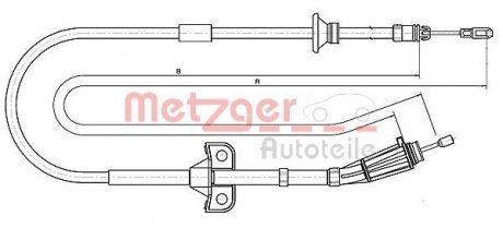 Трос ручного тормоза METZGER 108189