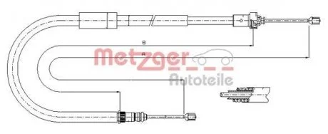 Трос ручного гальма METZGER 116663