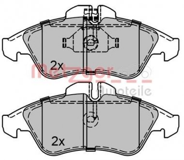 Колодки тормозные (передние) MB Sprinter 208-316 96- (Ate) METZGER 1170071