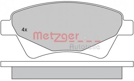 Колодки тормозные (передние) Renault Kangoo 4x4 01- METZGER 1170255 (фото 1)