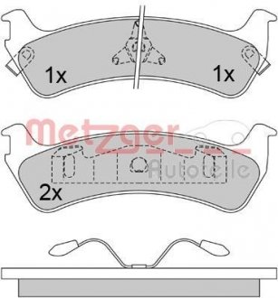 Brake Pad Set METZGER 1170434