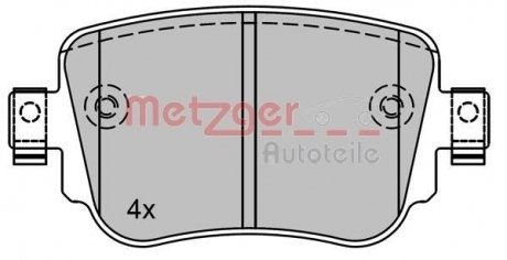 Колодки гальмівні (задні) Audi Q3/Skoda Octavia/Seat Leon/VW Golf/Sharan 12-/Passat B8/Caddy IV 14- METZGER 1170792 (фото 1)