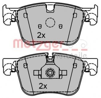 Колодки гальмівні (передні) Citroen C4 Picasso/Grand Picasso/Peugeot 308 13- METZGER 1170796 (фото 1)