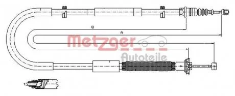 Трос ручного гальма METZGER 120703