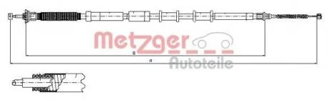 Фото трос ручного гальма METZGER 120719 Трос ручного гальма METZGER 120719