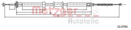 Трос ручника Fiat Panda 12- METZGER 120766 (фото 1)