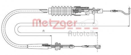 Тросик газа METZGER 144304 (фото 1)