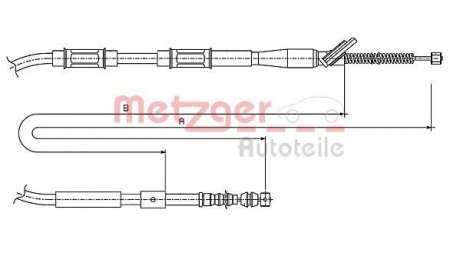 Трос ручного гальма METZGER 171445