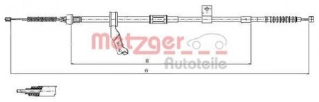 Трос ручного тормоза METZGER 171483