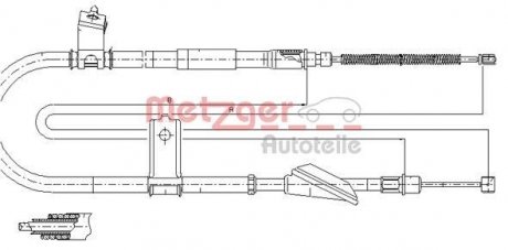 Трос ручного гальма METZGER 172515