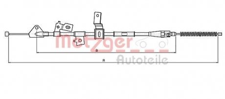 Трос ручного гальма METZGER 175070