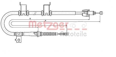 Трос ручного гальма METZGER 176052