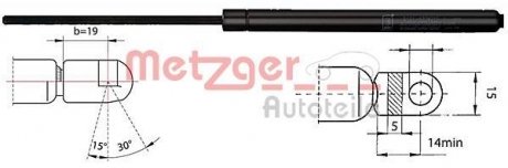 Пружина газова / помещения для груза METZGER 2110368