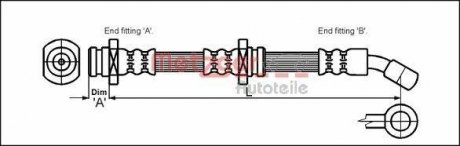 Шланг гальмівний METZGER 4110081