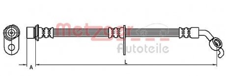 Шланг тормозной METZGER 4110098