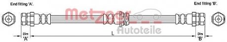 Шланг тормозной METZGER 4110248