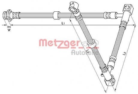 Шланг гальмівний METZGER 4110394