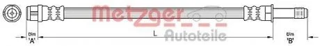 Фото шланг гальмівний METZGER 4110434 Шланг гальмівний METZGER 4110434