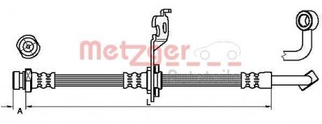 Шланг гальмівний METZGER 4110452